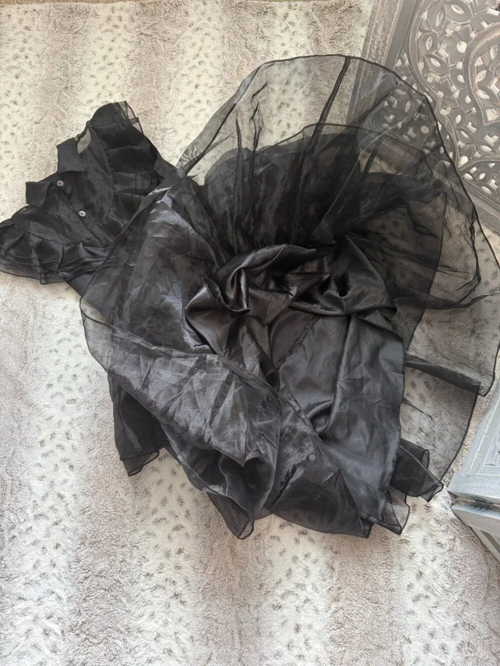 Wednesday Addams black dress girls size 10 Halloween costume whimsigoth grunge